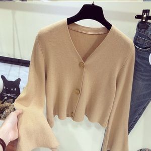 NWOT Beige Bell Sleeved Sweater Cardigan Small